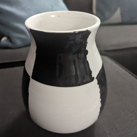VINTAGE BITOSSI BLACK WHITE CERAMIC ITALIAN VASE - Picture 1 of 4
